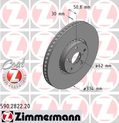 

Тормозной диск ZIMMERMANN 590282220