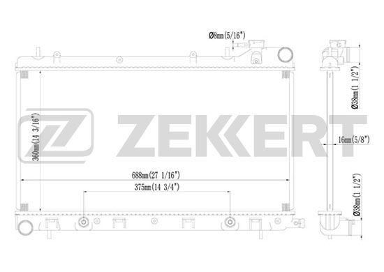 

Радиатор охлаждения двигателя ZEKKERT MK-1448