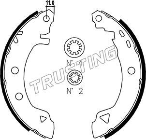 

Комплект тормозных колодок TRUSTING 088.218