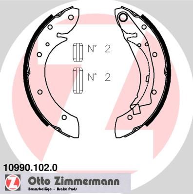 

Комплект тормозных колодок ZIMMERMANN 10990.102.0