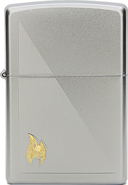 

Бензиновая зажигалка Zippo №205 Zippo Flame Satin Chrome, Серебристый, №205 Zippo Flame