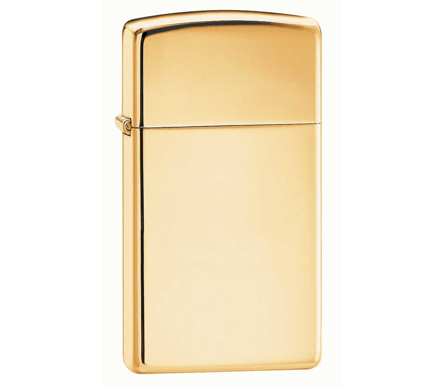 

Бензиновая зажигалка Zippo Slim 1654B High Polish Brass, Золотистый, Slim 1654B