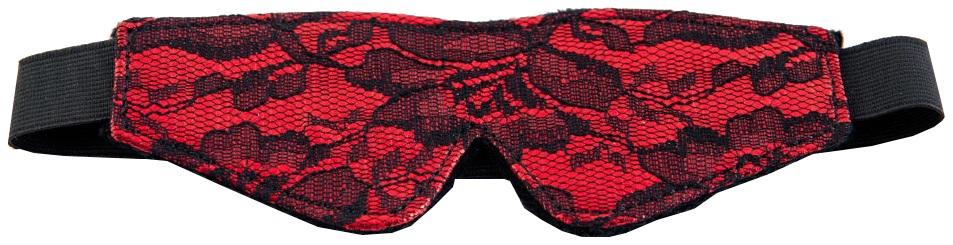 Маска ToyFa на глаза кружевная красный