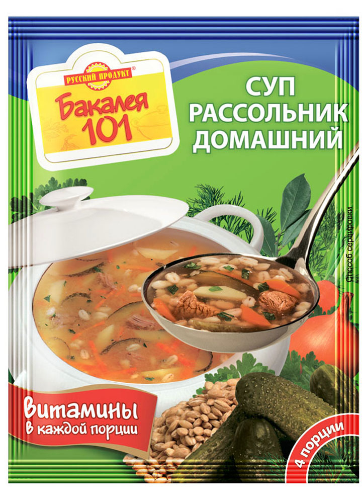 

Суп Бакалея 101 Русский Продукт рассольник домашний 65 г