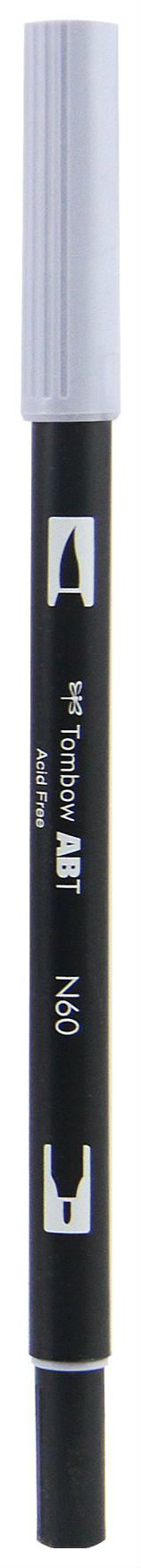 

Брашпен Tombow ABT Dual Brush Pen N60 холодный серый 6