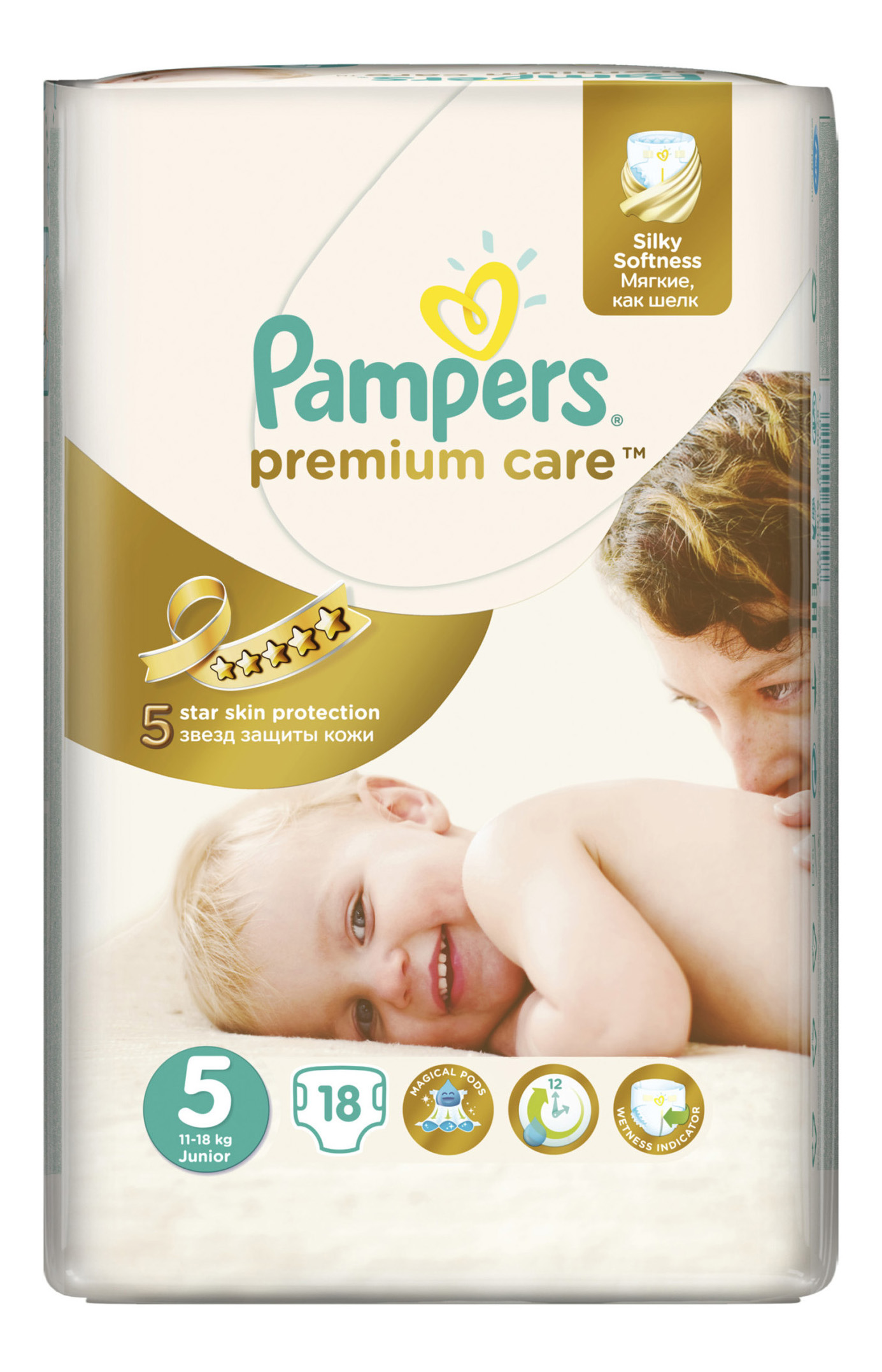 

Подгузники Pampers Premium Care 5 (11-18 кг), 18 шт.