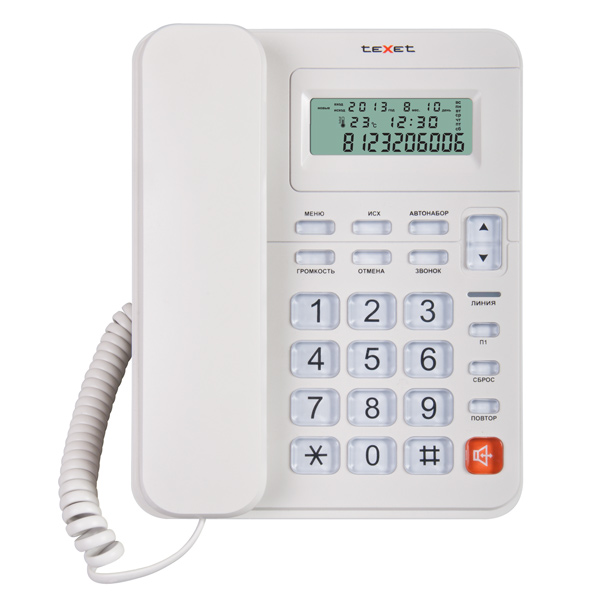 

Телефон проводной teXet TX-254, TX-254