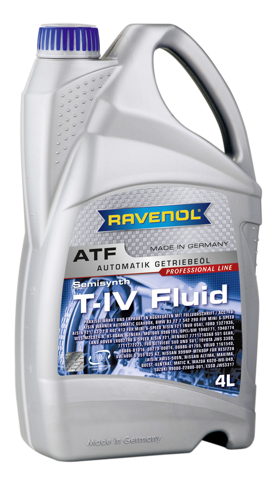 фото Трансмиссионное масло ravenol atf t-iv fluid 4л 1212102-004-01-999