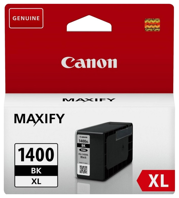 фото Картридж для струйного принтера canon pgi-1400xl bk черный, оригинал