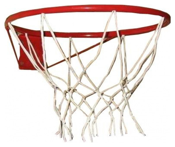 фото Корзина баскетбольная чп максимов №5, диаметр 380 мм, с упором и сеткой кб51 кб-02