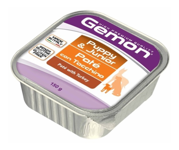 

Консервы для щенков Gemon, паштет, индейка, 150г, индейка, 150 г