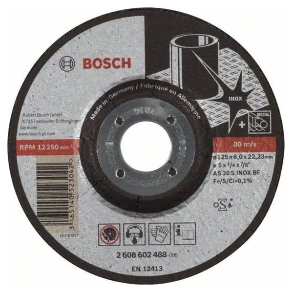 Диск обдирочный Bosch INOX 125Х6 мм 2608602488