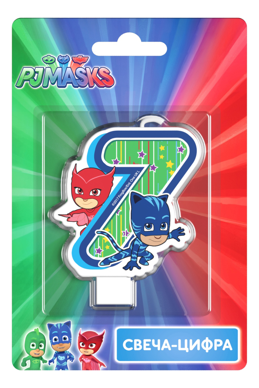 

Свеча-цифра PJ Masks № 7 33040, Зеленый, № 7