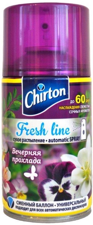 фото Освежитель для автоматического диспенсера chirton fresh line вечерняя прохлада 250 мл