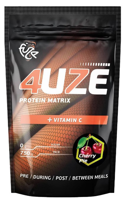 фото Протеин 4uze protein + vitamin c, 750 г, вишневый пирог