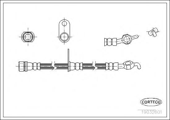фото Шланг тормозной системы corteco 19032601