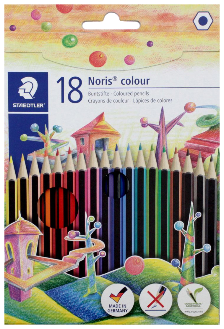 

Набор цветных карандашей Noris Colour 18 цветов Wopex Staedtler, 185