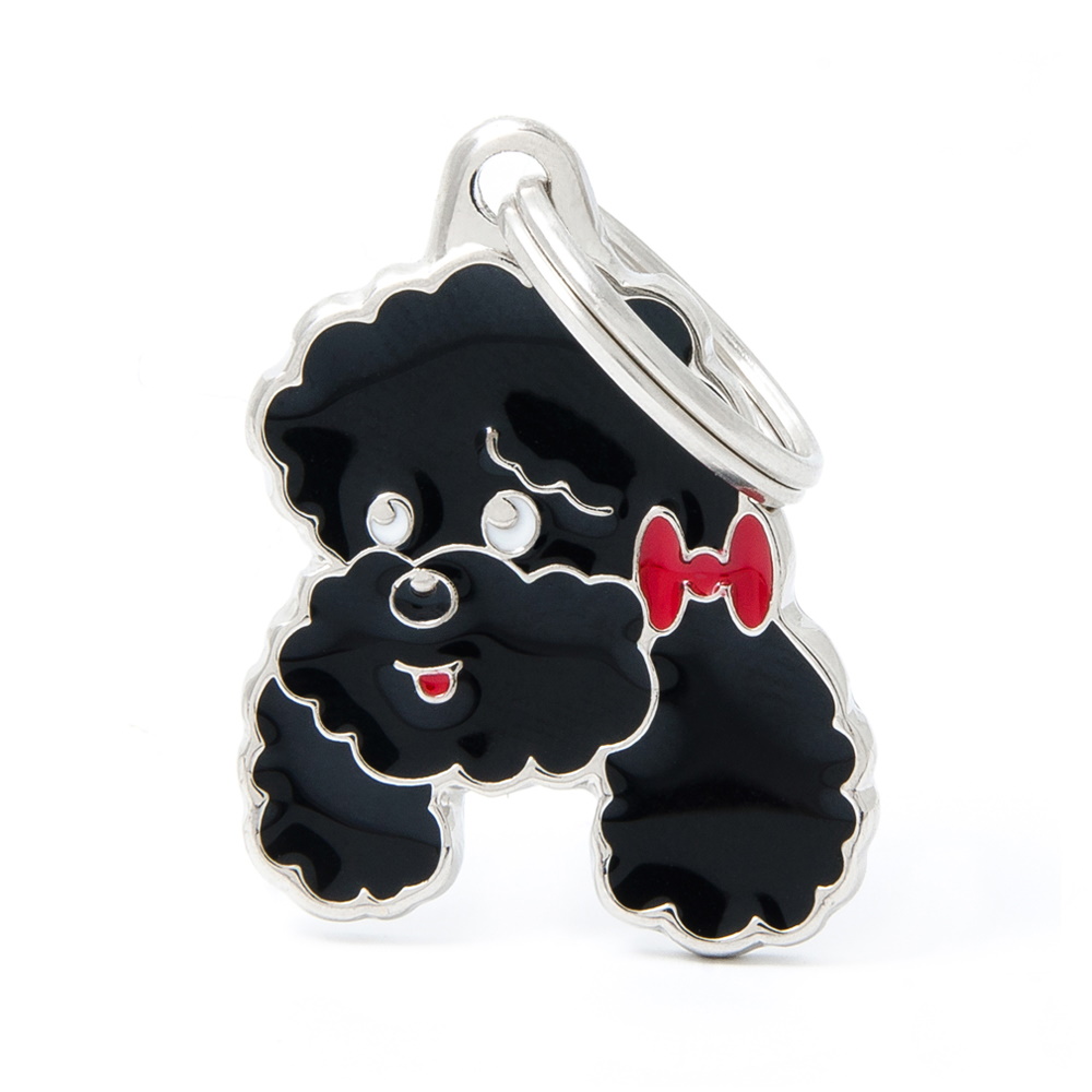 

Адресник для собак My Family Colors Пудель черный, средний, MF20BLACK