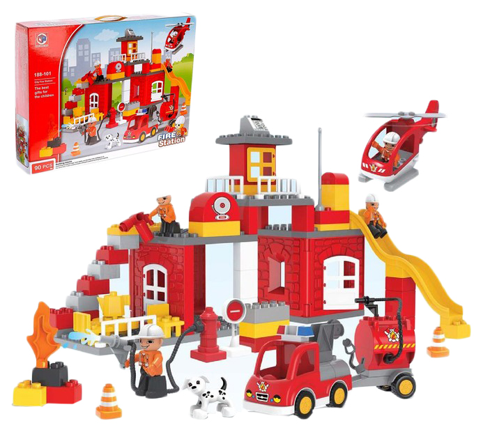 фото Конструктор «пожарная станция», 90 деталей kids home toys