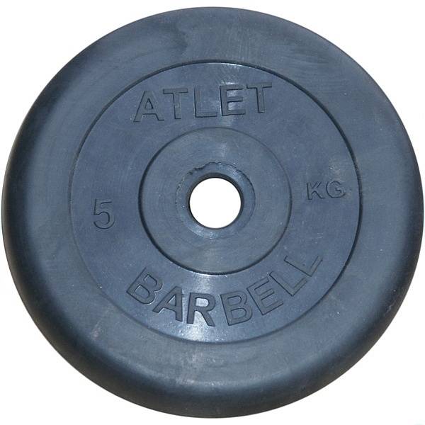 

Диск для штанги MB Barbell Atlet 5 кг, 26 мм черный, Atlet