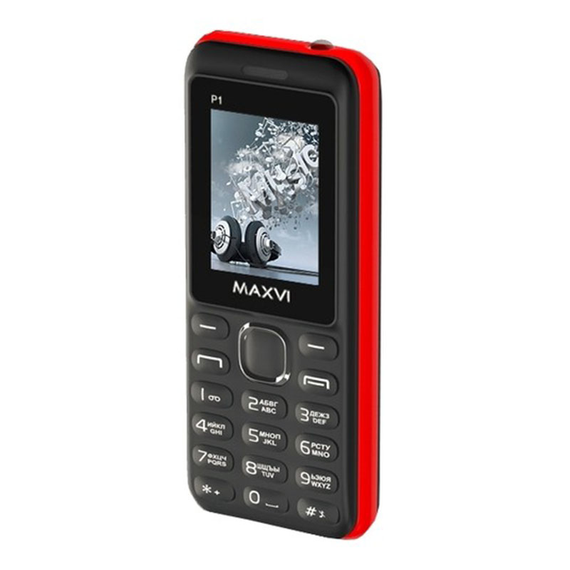 фото Мобильный телефон maxvi p1 (2 sim) black/red