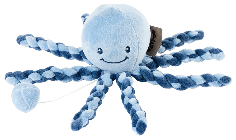 фото Игрушка мягкая nattou musical soft toy lapidou octopus navy blue – light blue