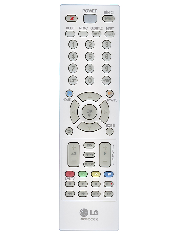 

Пульт ДУ LG AKB73655833 White, AKB73655833