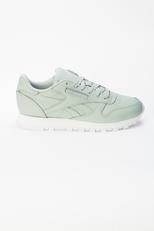 фото Кроссовки женские reebok cl lthr серые 38 ru