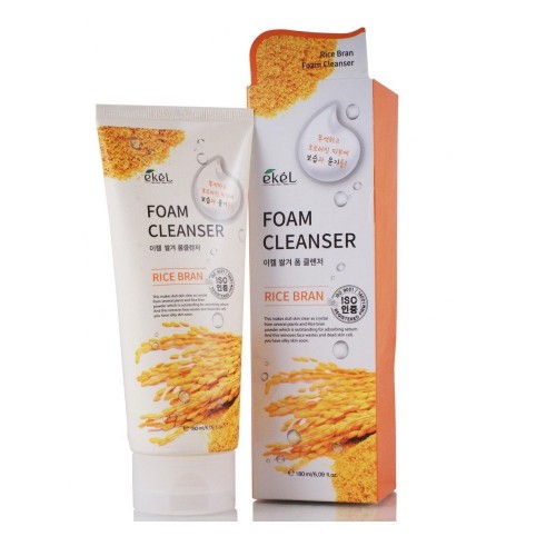 Пена для умывания с рисовыми отрубями Ekel Foam Cleanser Rice Bran 180 мл