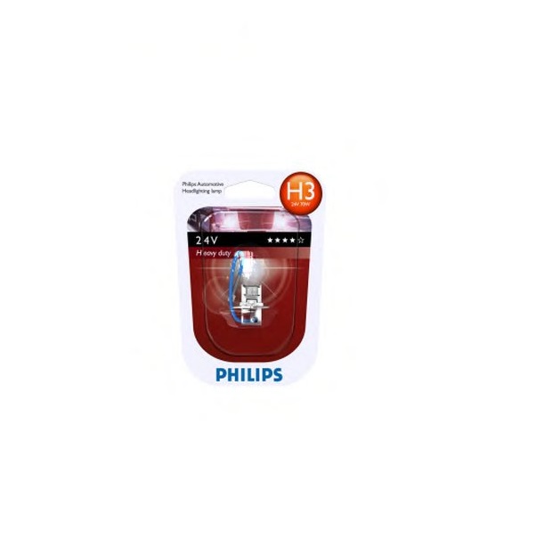 фото Лампа h3 24v- 70w (pk22s) masterduty bluevision (2шт.) philips арт. 13336mdbvs2