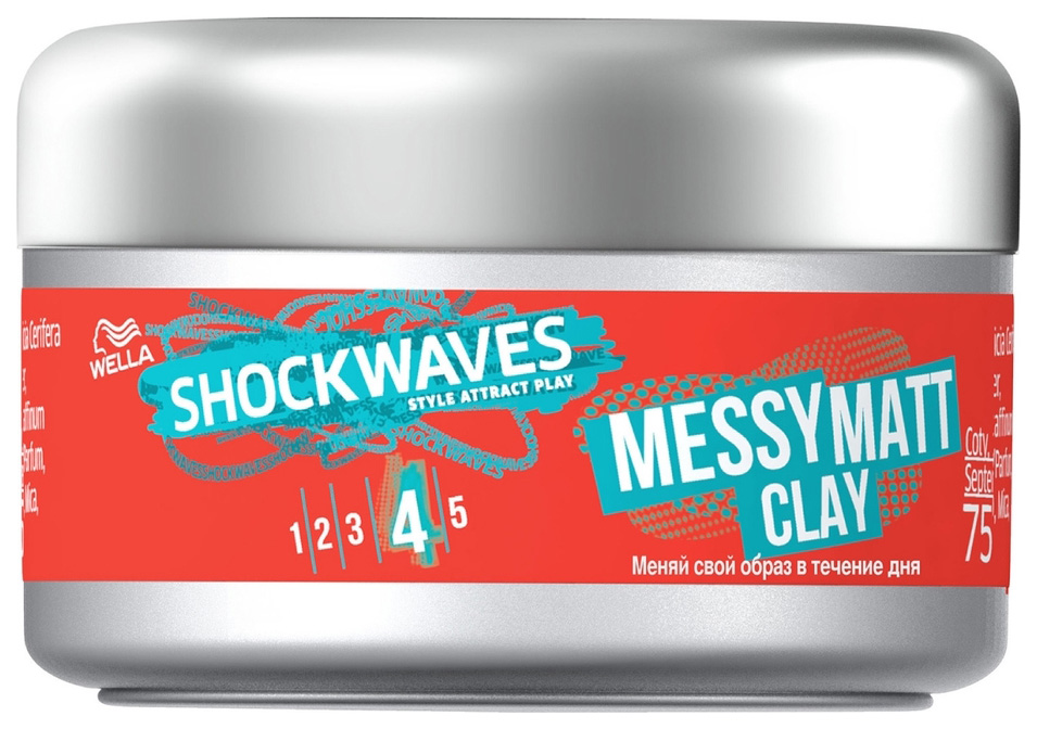 

Средство для укладки волос Wella Shockwaves Messy Matt Clay