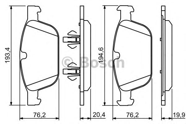 

Комплект тормозных колодок BOSCH 0986494305