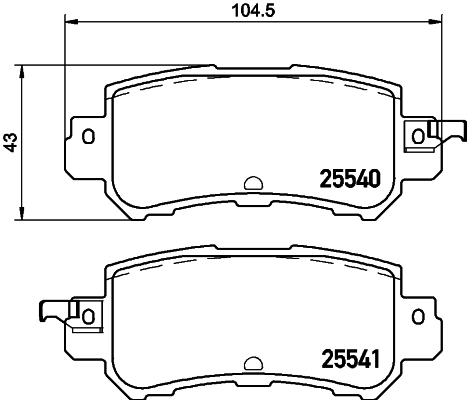 фото Комплект тормозных колодок hella 8db355020151 hella pagid/behr