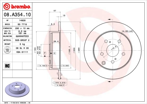 фото Тормозной диск brembo 08a35410