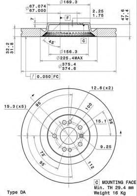 фото Тормозной диск brembo 09r10511