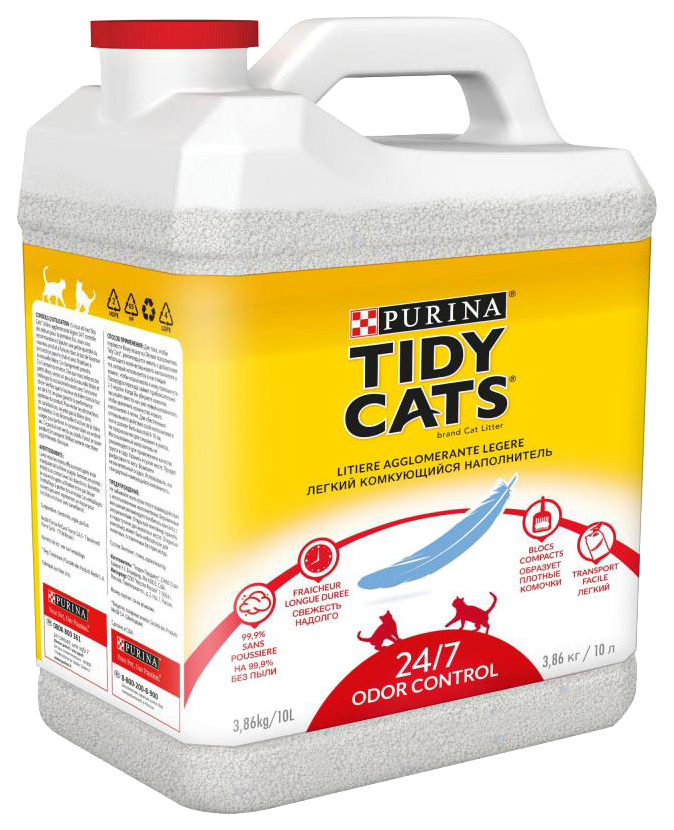 фото Комкующийся наполнитель для кошек tidy cats бентонитовый, 3.86 кг, 10 л