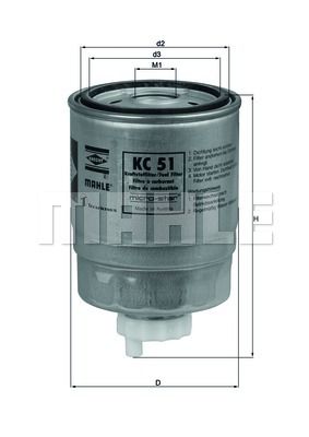 фото Фильтр топливный knecht kc 51 mahle/knecht