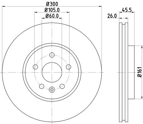 

Тормозной диск HELLA PAGID 8DD 355 118-391