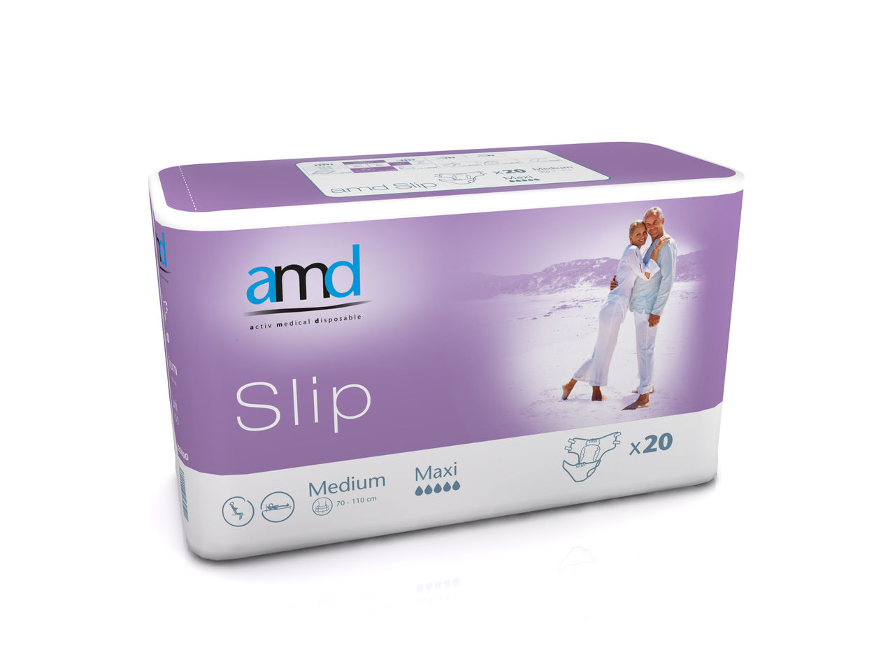 фото Подгузники для взрослых amd slip maxi m 20 шт.