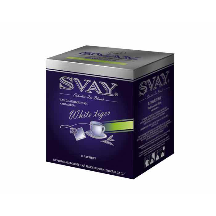 

Чай зеленый Svay white tiger молочный улун 20 пакетиков