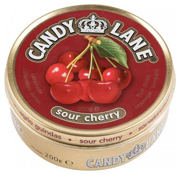 Леденцы Candy Lane кислая вишня, 200г., ж/б