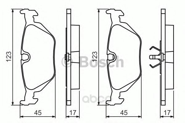 

Тормозные колодки Bosch задние 986460964