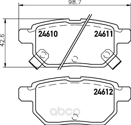 

Тормозные колодки HELLA PAGID/BEHR Nao 8DB355028661