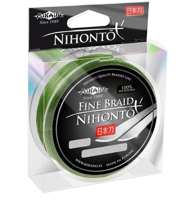 Леска плетеная Mikado Nihonto Fine 0,08 мм, 150 м, 4,95 кг, green