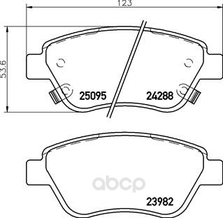 

Тормозные колодки brembo передние с датчиком P59081