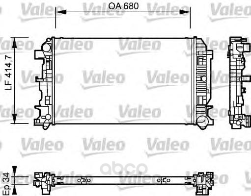 Радиатор охлаждения двигателя Valeo 735084