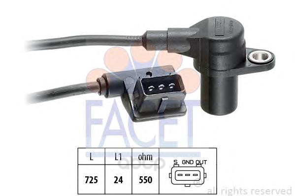 

Датчик положения коленвала BMW 3 E36, 5 E34 Facet 90130