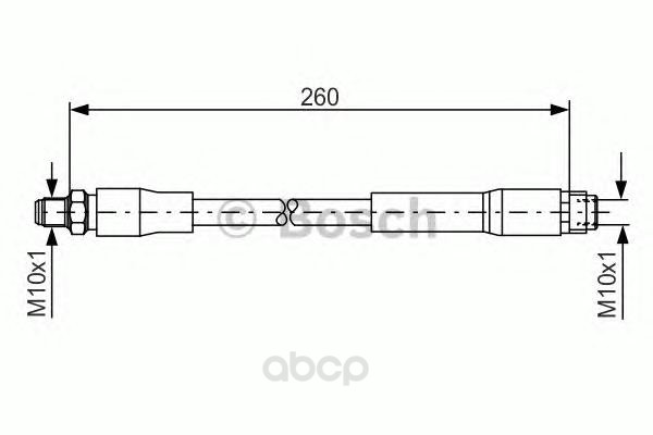 фото Шланг тормозной системы bosch 1987476760 передний
