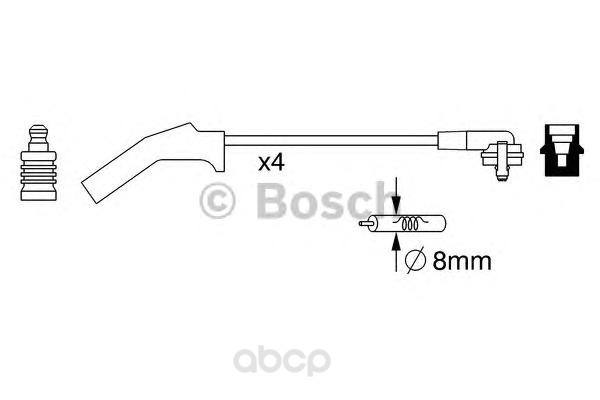 

Комплект высоковольтных проводов BOSCH 0986357257