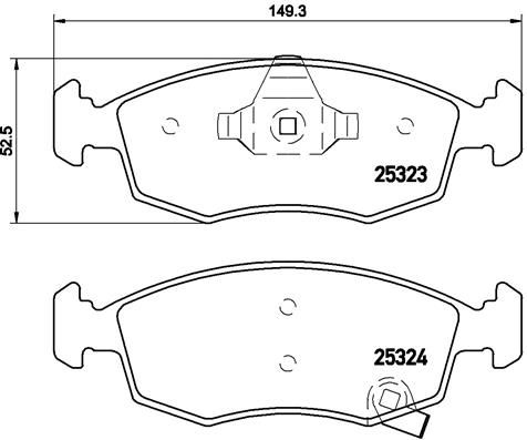 

Комплект тормозных дисковых колодок brembo P 11 031